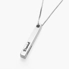 Vertical Bar Necklace - Sterling Silver