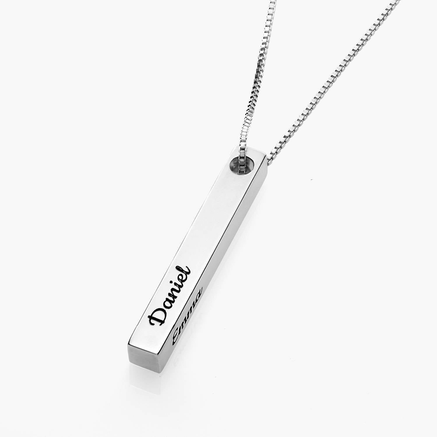 Vertical Bar Necklace - Sterling Silver