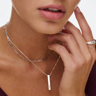 Vertical Bar Necklace - Sterling Silver