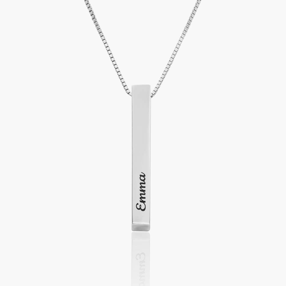 Vertical Bar Necklace - Sterling Silver