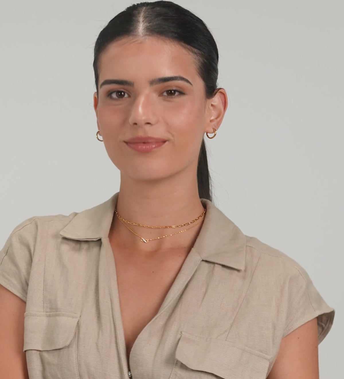 Mini Infinity Pave Necklace in Gold