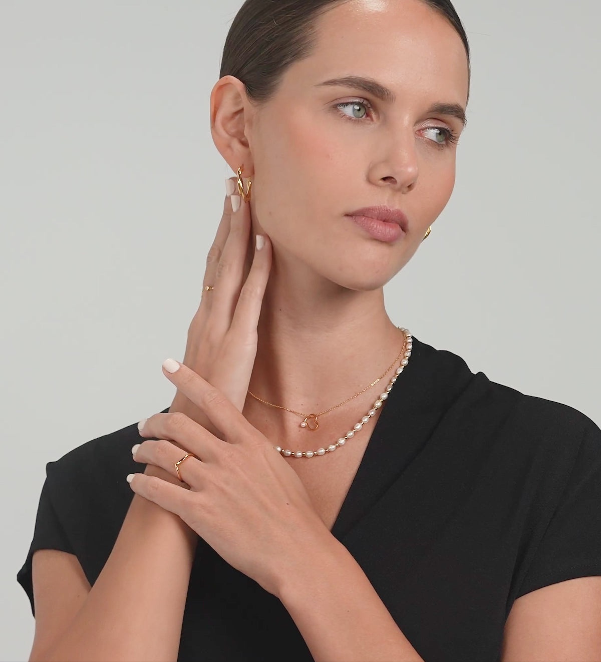 Two Stone Open Bezel Ring in Gold