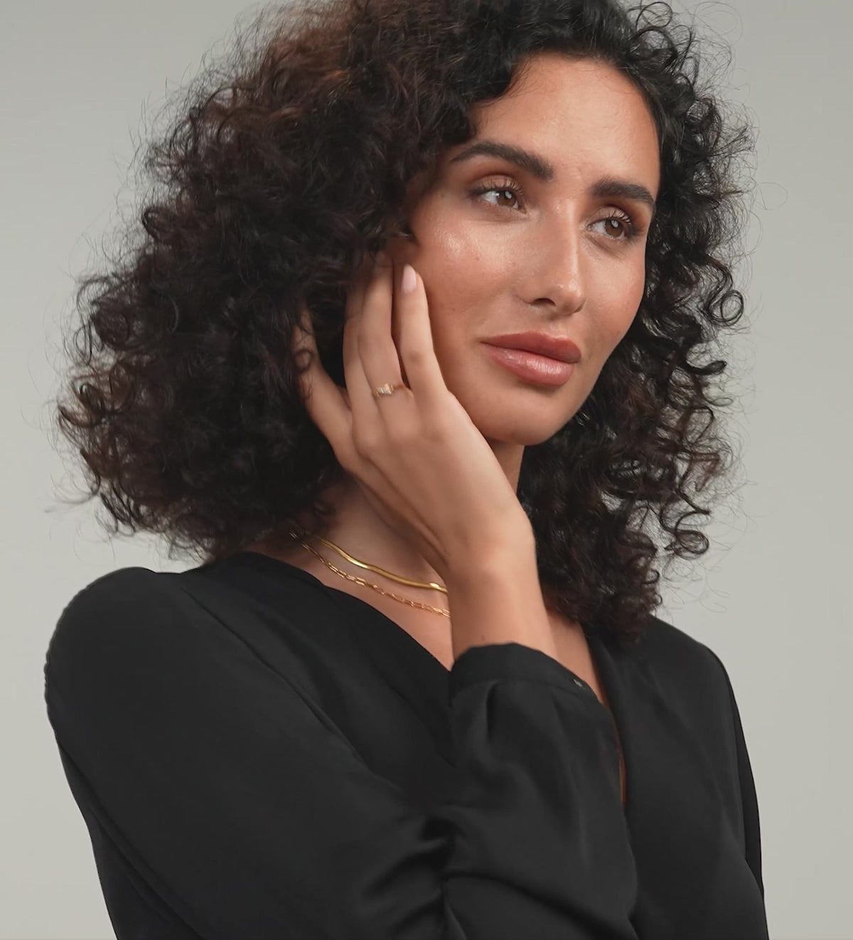 Mini Infinity Pave Ring in Gold