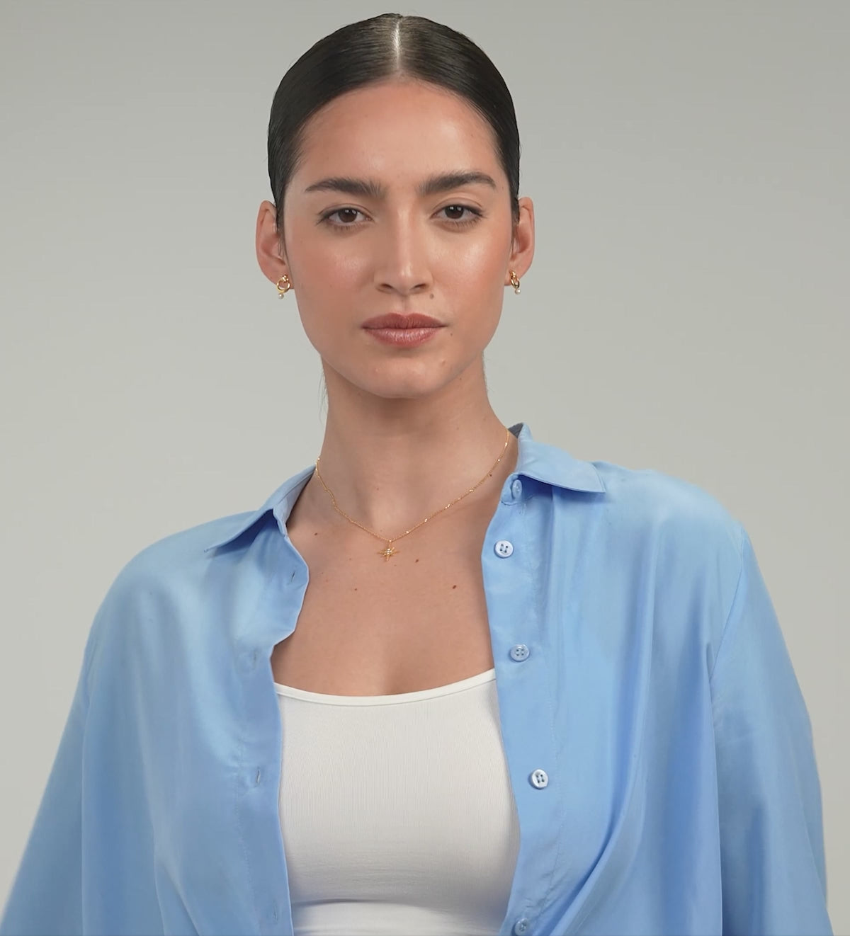 Pearl Drop Starburst Earrings in Gold