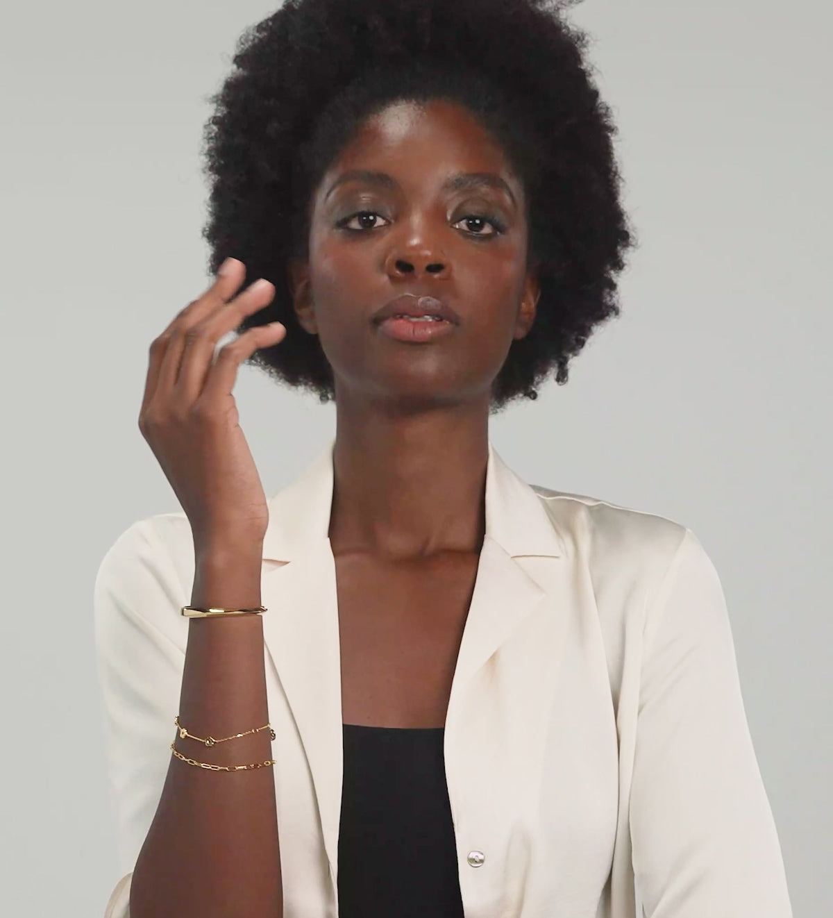 Flower Interval Chain Bracelet in Gold