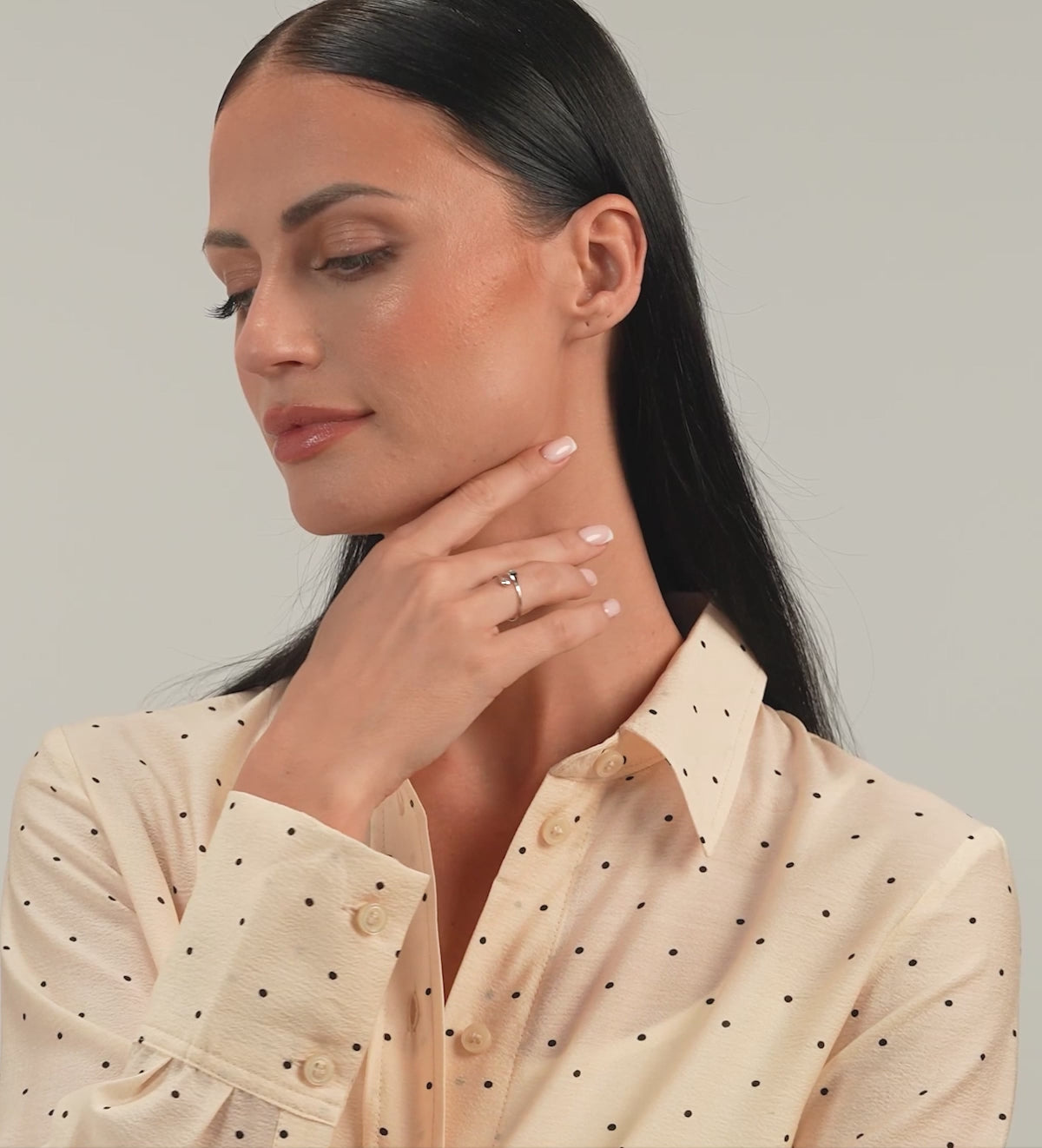 Dew Drops Open Ring in Silver