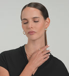 Pearl Heart Embrace Necklace in Gold