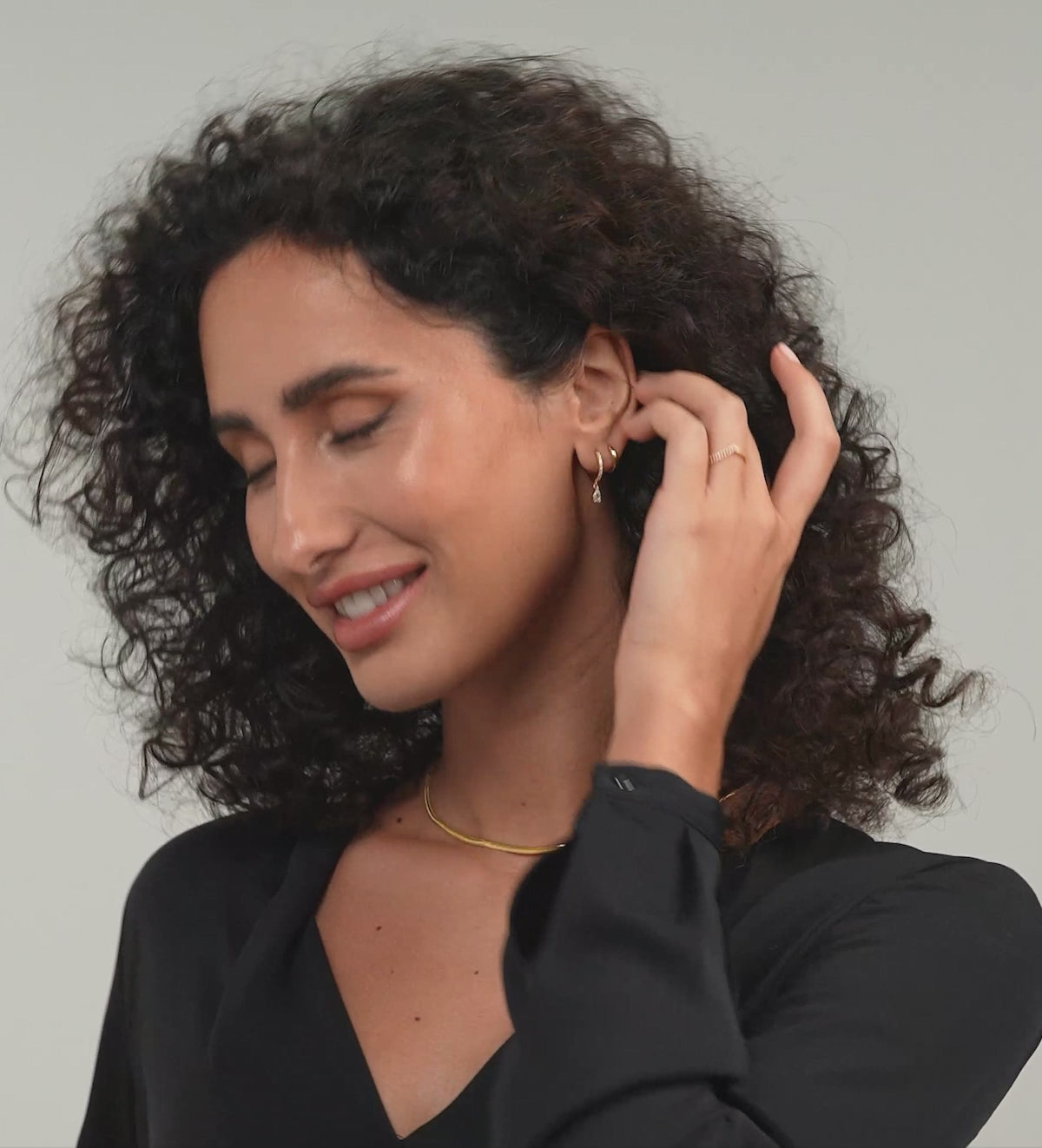 Classic Huggie Hoops in Gold