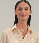 Pave Butterfly Silhouette Necklace in Silver