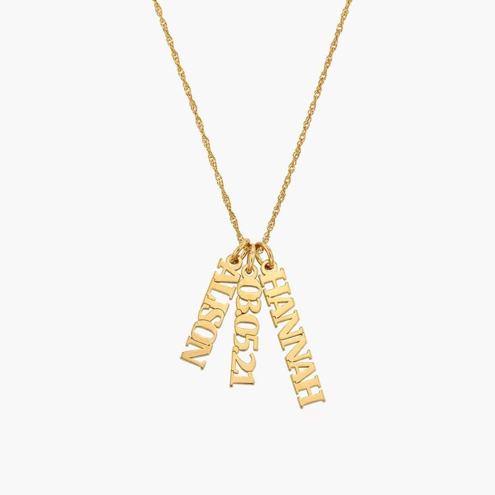 Vertical Name Necklace - 18K Gold Vermeil