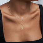 Vertical Name Necklace - 18K Gold Vermeil
