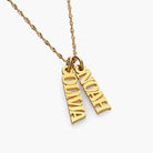 Vertical Name Necklace - 18K Gold Vermeil