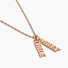 Vertical Name Necklace - 18K Rose Gold Vermeil