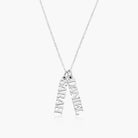 Vertical Name Necklace - Sterling Silver