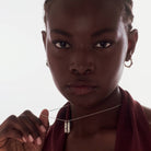 Vertical Name Necklace - Sterling Silver