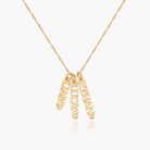 Vertical Name Necklace With Diamond - 18K Gold Vermeil