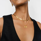 Royal Card Initial Necklace - 18K Gold Vermeil