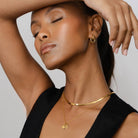 Royal Card Initial Necklace - 18K Rose Gold Vermeil