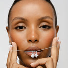 Royal Card Initial Necklace - Sterling Silver