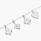 Royal Card Initial Necklace - Sterling Silver