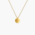 Initial Disc Necklace - 18K Gold Vermeil