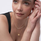 Initial Disc Necklace - 18K Gold Vermeil