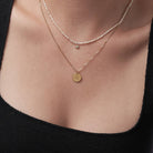 Initial Disc Necklace - 18K Gold Vermeil