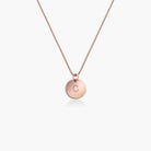 Initial Disc Necklace - 18K Rose Gold Vermeil