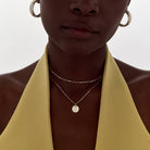 Initial Disc Necklace - Sterling Silver