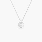 Initial Disc Necklace - Sterling Silver