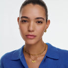 Tag Initial Necklace - 18K Rose Gold Vermeil