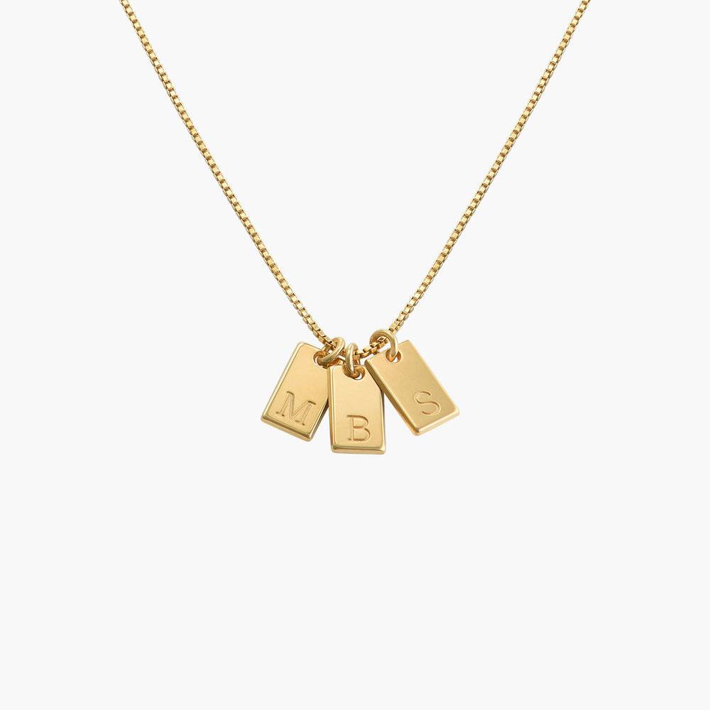 Tag Initial Necklace - 18K Gold Vermeil