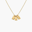 Tag Initial Necklace - 18K Rose Gold Vermeil