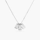 Tag Initial Necklace - Sterling Silver