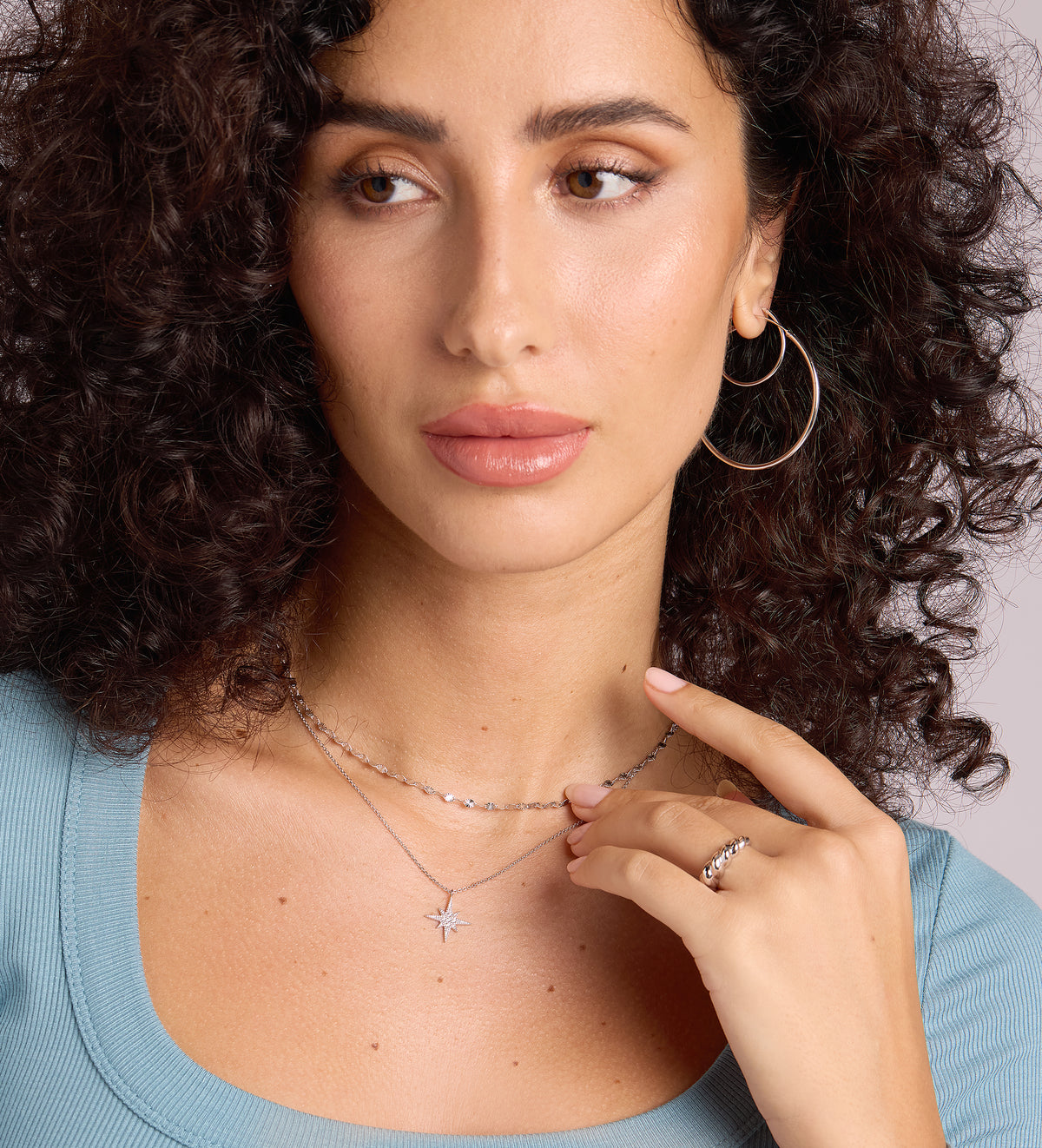 Twist Chain Necklace in Rhodium Plating on 925 Silver - Ash & Harry