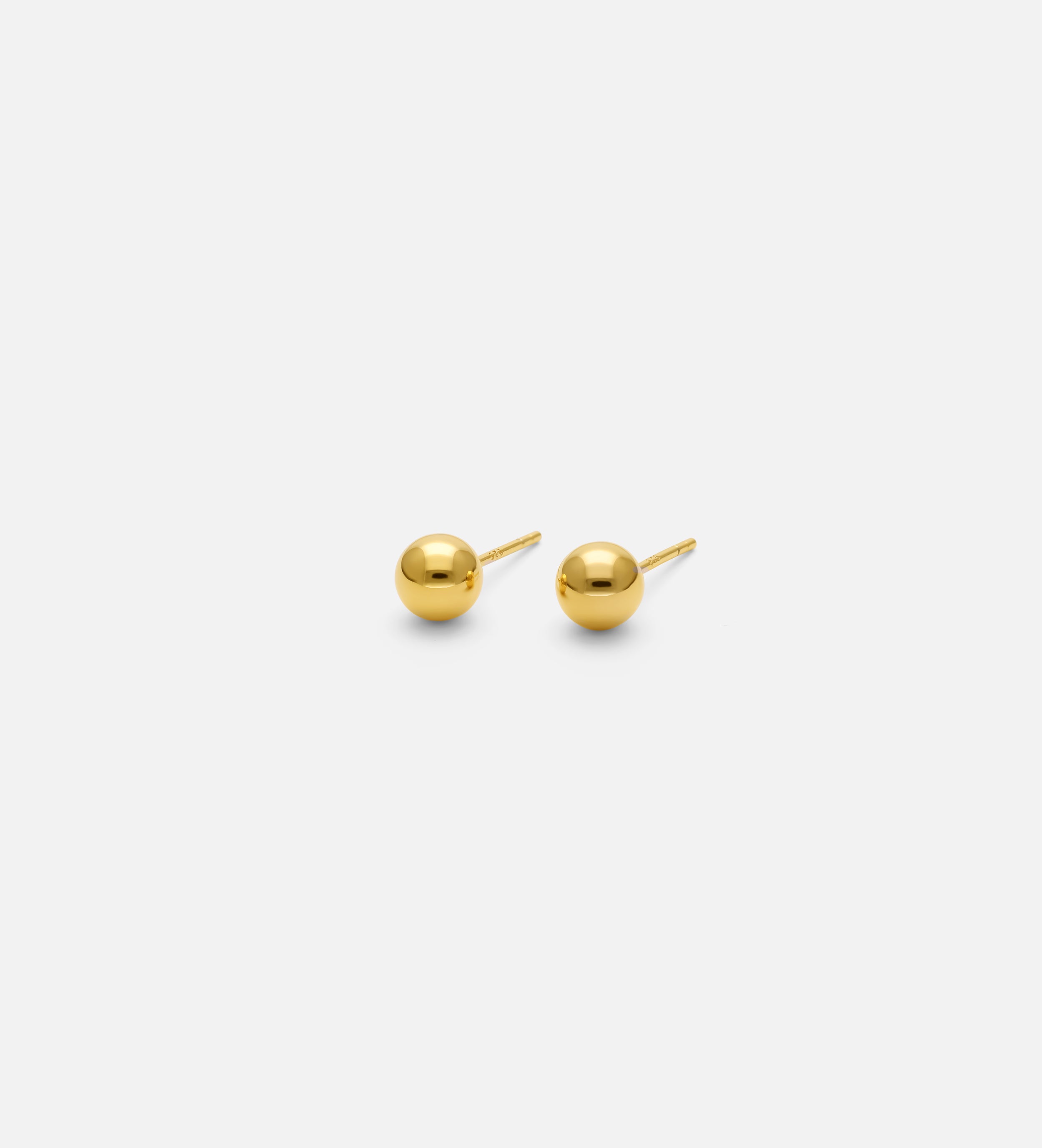Bold Ball Studs in 18k Gold Plating on 925 Silver - Ash & Harry