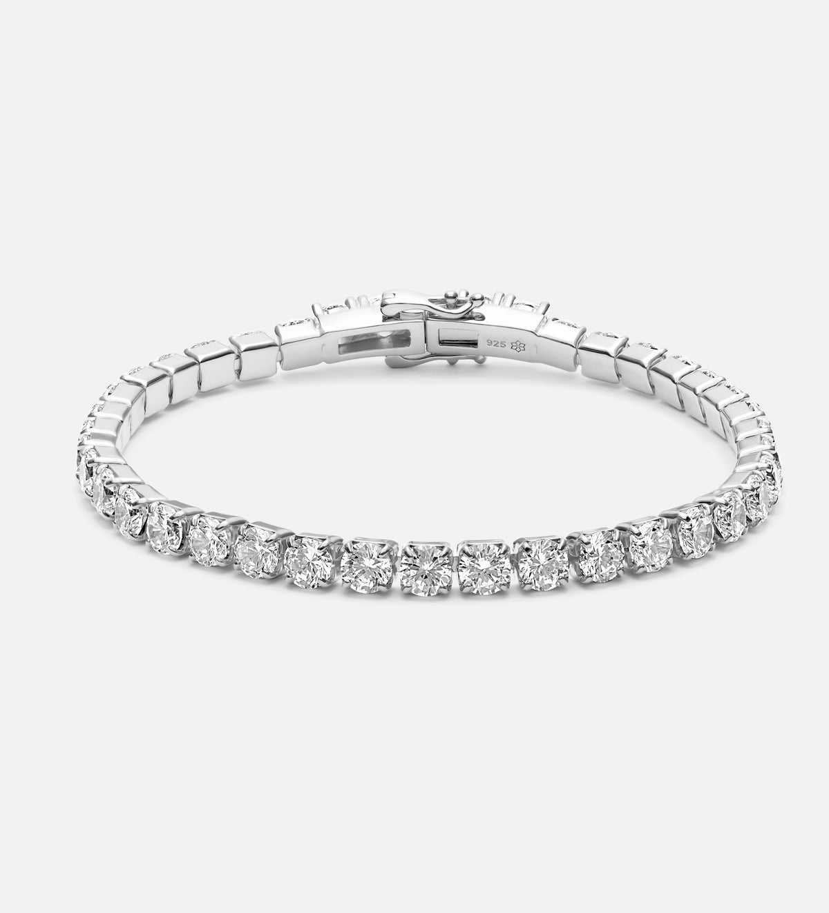 Tennis Bracelet in Rhodium Plating on 925 Silver - Ash & Harry