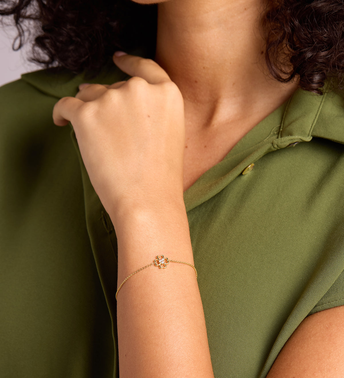 Lucky Clover Bracelet in 18k Gold Plating on 925 Silver - Ash & Harry
