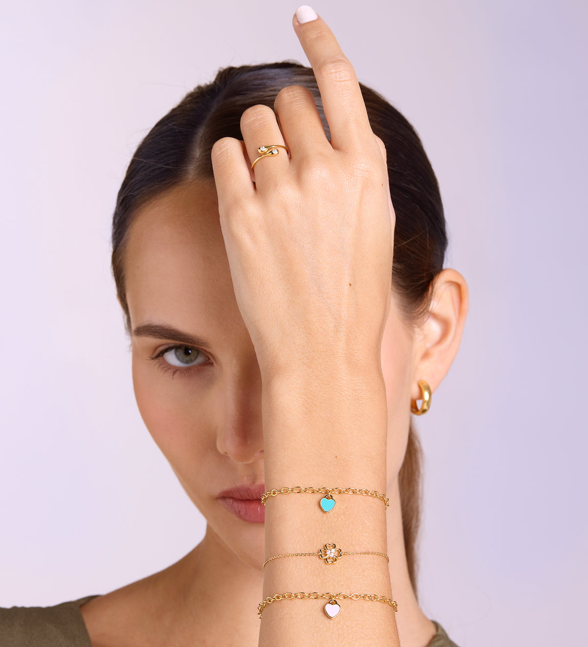 Lucky Clover Bracelet in 18k Gold Plating on 925 Silver - Ash & Harry