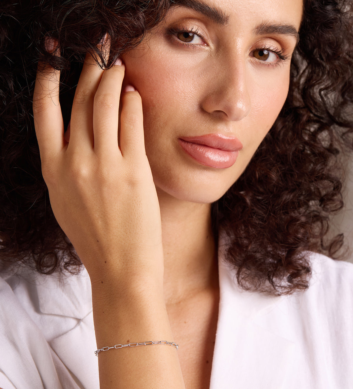 Paperclip Bracelet in Rhodium Plating on 925 Silver - Ash & Harry