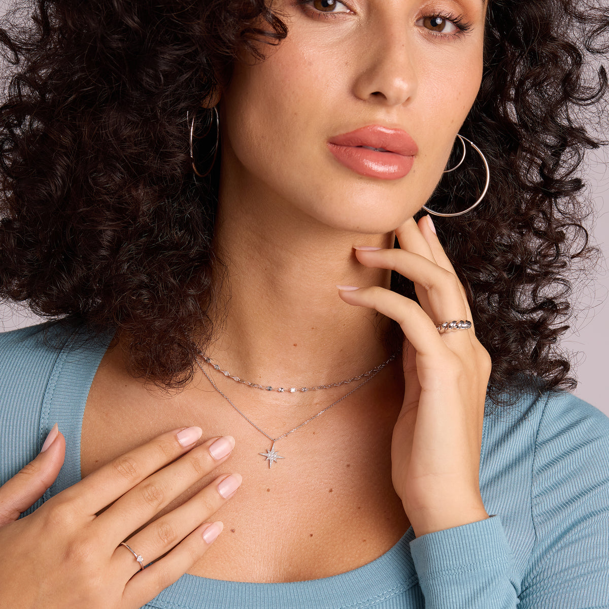 Flutter Chain Choker in Rhodium Plating on 925 Silver - Ash & Harry