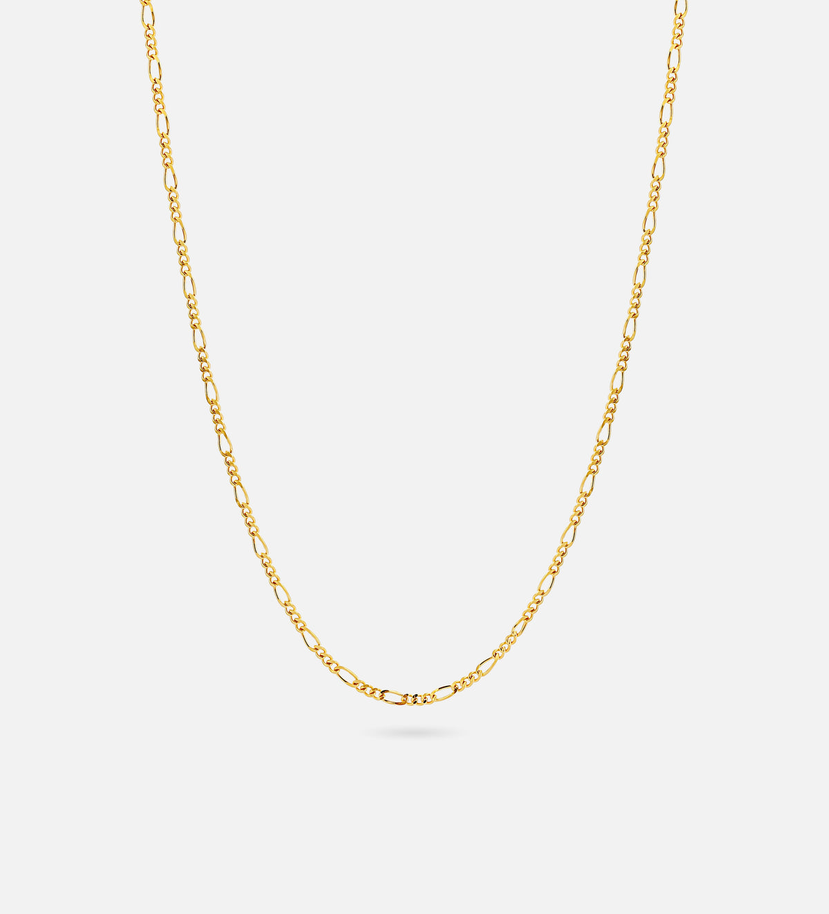 Figaro Chain Necklace in 18k Gold Plating on 925 Silver - Ash & Harry