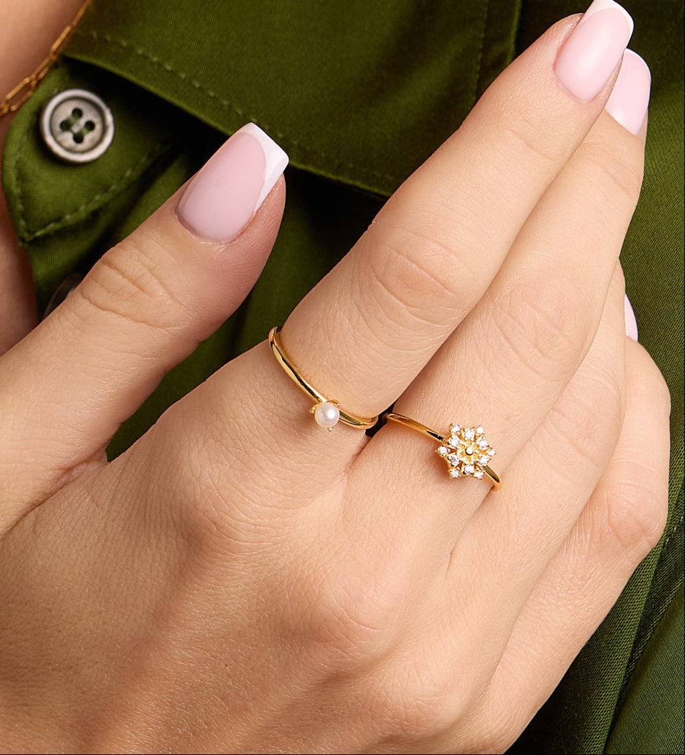 Rectangle Drop Earrings in Gold