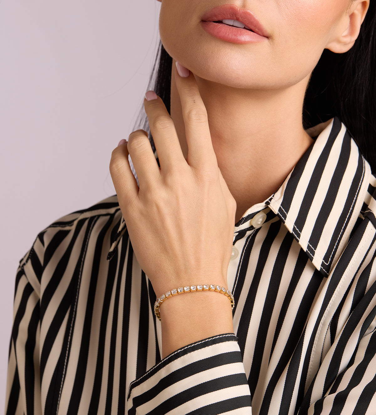 Tennis Bracelet in 18k Gold Plating on 925 Silver - Ash & Harry