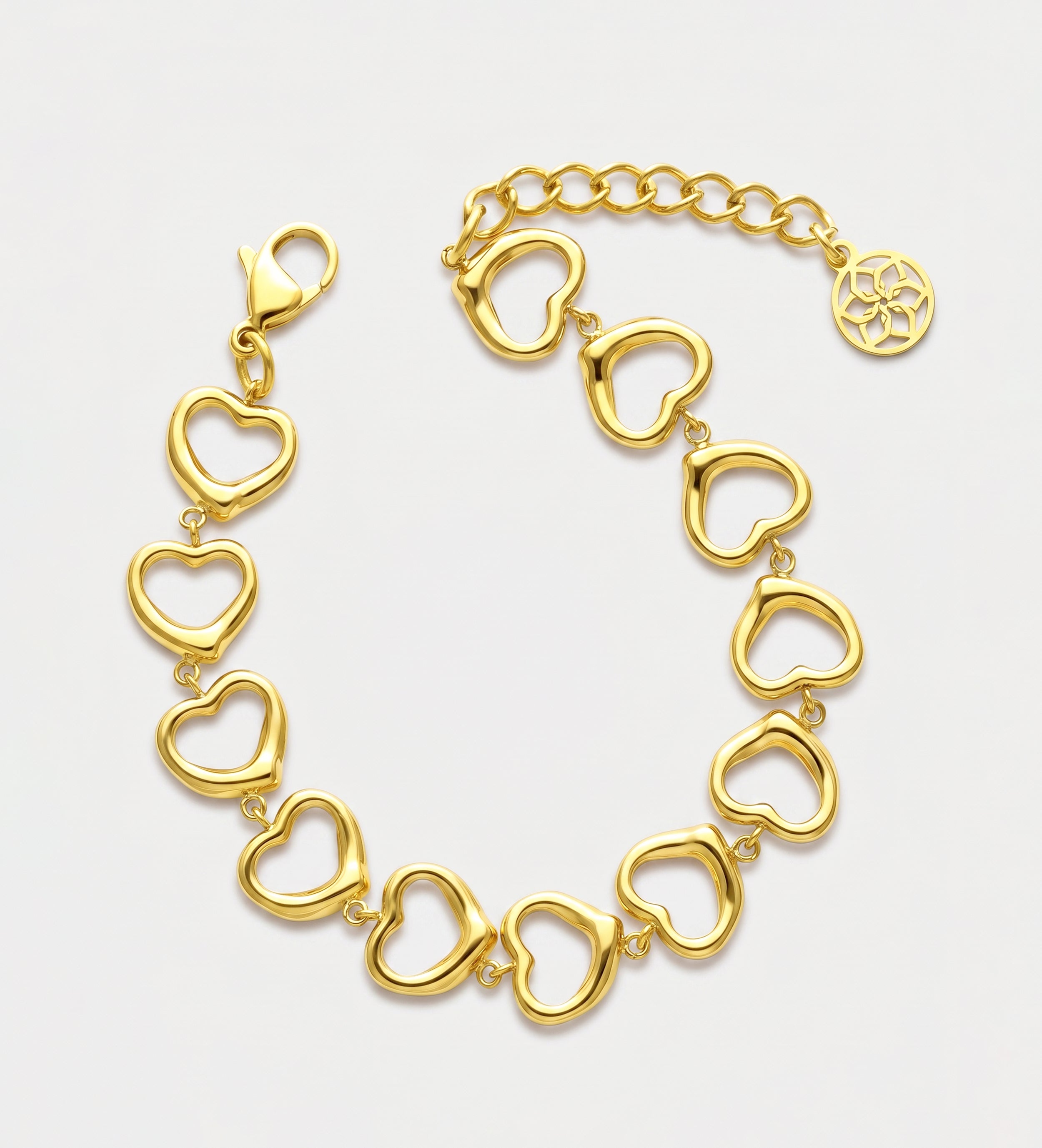 Aura Hearts Bracelet in Gold - Ash & Harry
