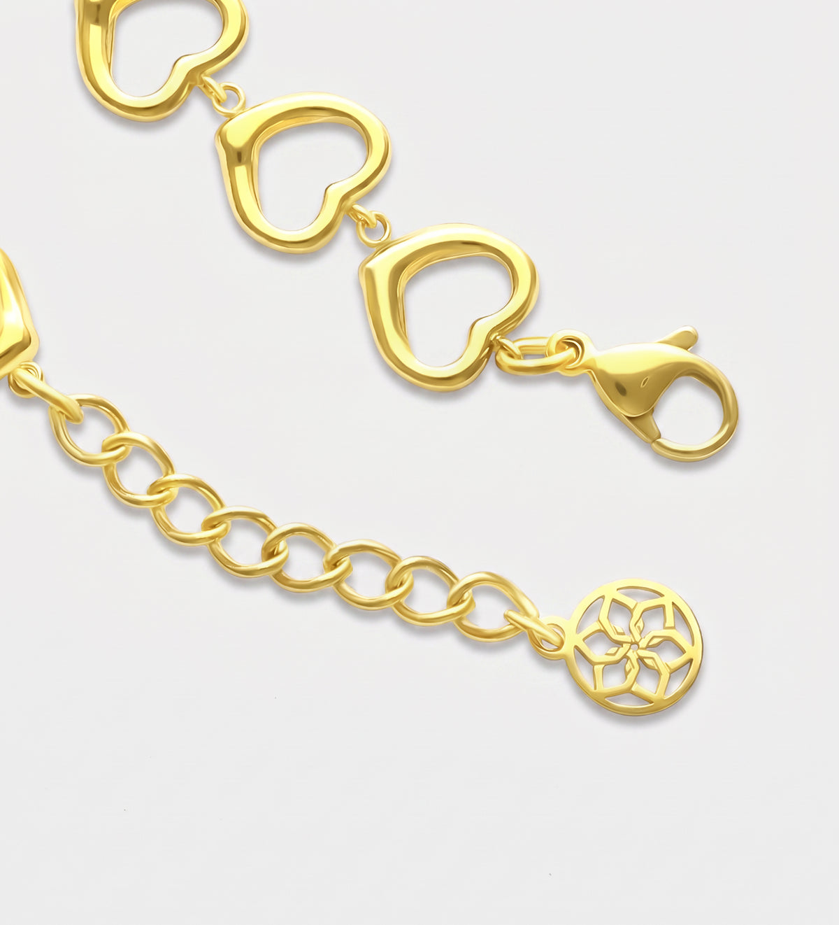 Aura Hearts Bracelet in Gold - Ash & Harry