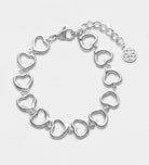 Aura Hearts Bracelet in Silver - Ash & Harry