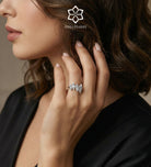 Aurelia Marquise Ring in 925 Silver with High - Quality White Simulated Diamonds - Ash & Harry