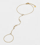 Aurora Line Hand Chain in Gold With High Quality Simulated Diamonds - Ash & Harry