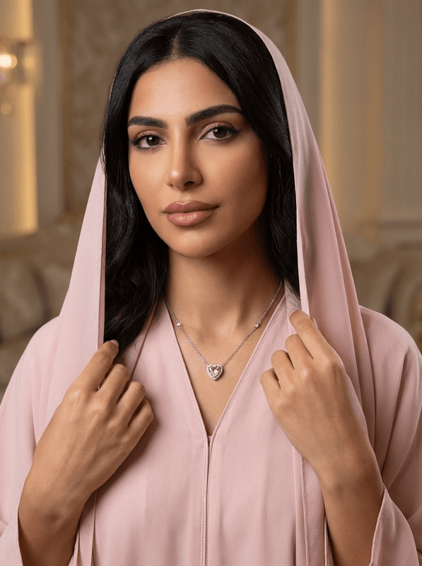 Blushing Heart Full Set in Silver - 4 Items